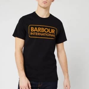 Barbour International Mens Essential Large Logo T-Shirt - Black - M