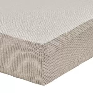 Bedeck of Belfast Asha Kingsize Fitted Sheet, Grey