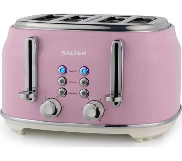 Salter Retro EK5739PNK 4 Slice Toaster