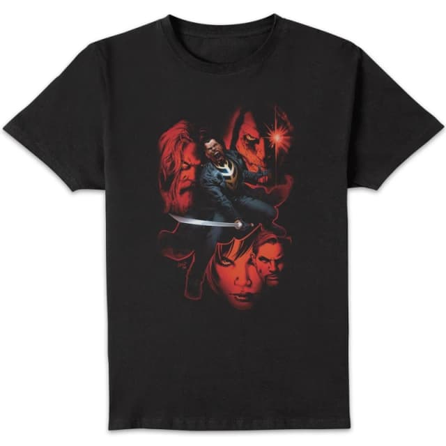 Marvel Marvel Official Blade Montage T-Shirt - Black Size: Small Black S Unisex 5063721106494