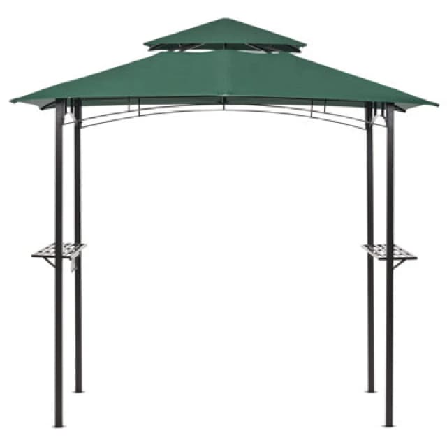 Beliani Gazebo Naro Metal 240 Cm 148cm Dark Green