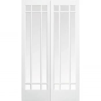 Manhattan - Glazed White - Primed Internal Door - 1981 x 1219 x 40mm