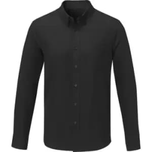 Elevate Mens Pollux Long-Sleeved Shirt (4XL) (Solid Black)