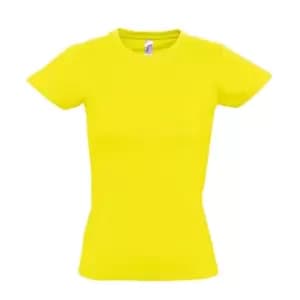 SOLS Womens/Ladies Imperial Heavy Short Sleeve T-Shirt (M) (Lemon)