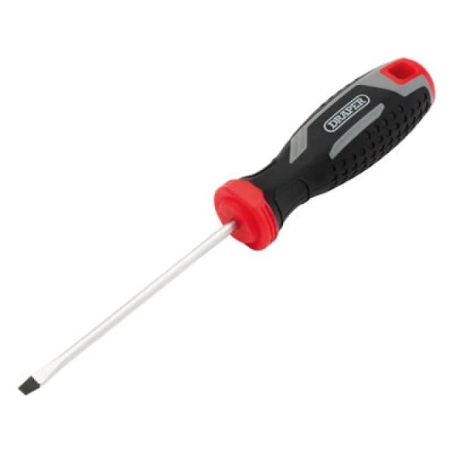 Draper 13386 Slotted Soft Grip Screwdriver, SL4 x 100mm 13386