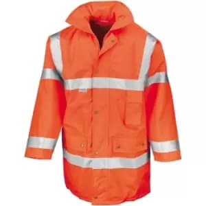 Result Mens Safeguard High-Visibility Safety Jacket (EN471 Class 3) (L) (Fluorescent Orange) - Fluorescent Orange