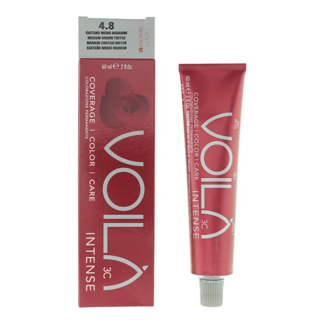 Intercosmo Voila 3c Intense 4.8 Medium Brown Toffee Hair Colour 60ml