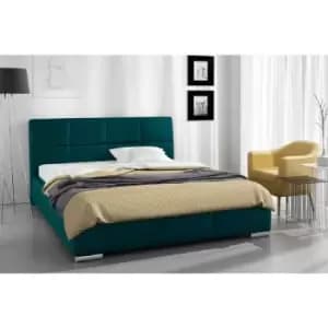 Envisage Trade - Simplier Upholstered Beds - Plush Velvet, Double Size Frame, Green - Green