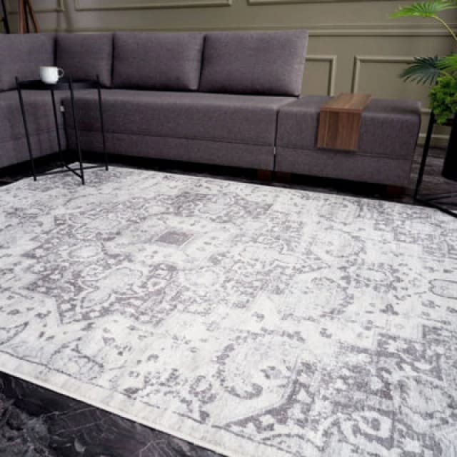 The Rugs Montana Grey Cream Oriental Area Rug And Runner Soft Durable Pet Friendly Easy To Clean Living Room Bedroom 4060
