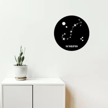 Scorrp?o Horoscope - Black Decorative Metal Wall Accessory