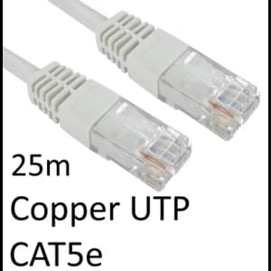 RJ45 (M) to RJ45 (M) CAT5e 25m White OEM Moulded Boot Copper UTP Network Cable