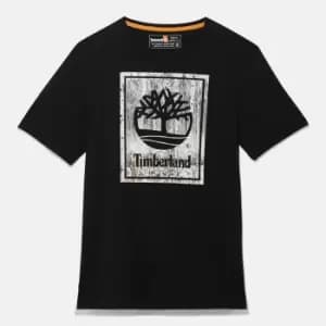 Timberland Winter Graphic T-Shirt For Men In Black Black, Size L