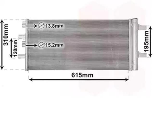 VAN WEZEL 06015701 Condenser with dryer Condenser,air conditioning (448)