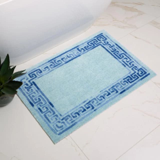 My Mat Nylon Printed Bathroom Greek Key Border 50X75, Blue 5.02613E+12