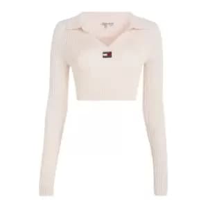 Tommy Jeans Tjw XS Badge Rib Collar Sweater - Pink