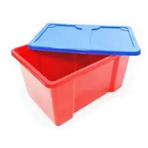 TML Box With Lid (One Size) (Red/Dark Blue) - Red/Dark Blue