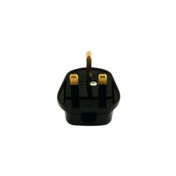 Connect - High Impact Mains Plug Tops - Black - Pack Of 10 - 30677