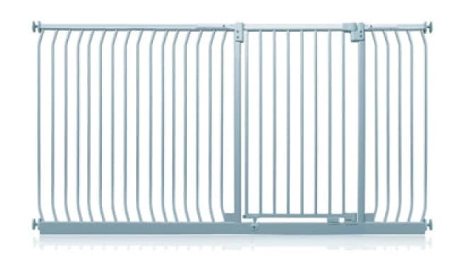 Safetots Extra Tall Elite Safety Gate, 207Cm - 216Cm, Matt Grey, Extra Tall 96.8Cm In Height, Pressure Fit Stair Gate
