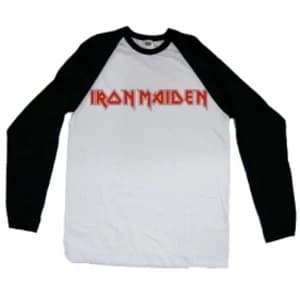 Iron Maiden Logo Mens Raglan: X Large