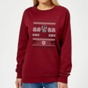 Star Wars I Find Your Lack Of Cheer Disturbing Womens Christmas Sweatshirt - Burgundy - L
