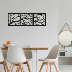 Agaç 13 Black Decorative Metal Wall Accessory