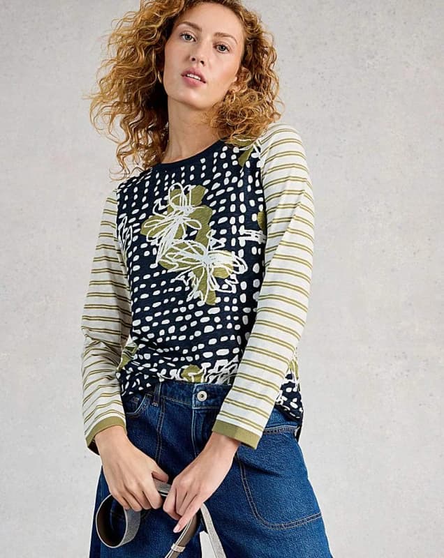 White Stuff White Stuff Clara Tee Multi - White Stuff - Size: 10 Multi Female 10 ZD48101