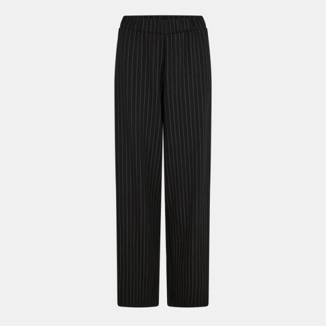 French Connection Womens Regina Wide Leg Trousers Black/White female 8 (XS)