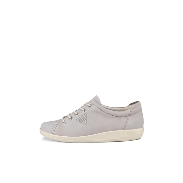 Ecco Soft 2.0 206503 Leather Womens Low Top Trainers - Grey Rose - Size:UK 5-5.5