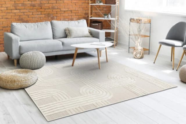 RugsX Carpet Santo Sisal 1001 Geometric White 80X150 Cm