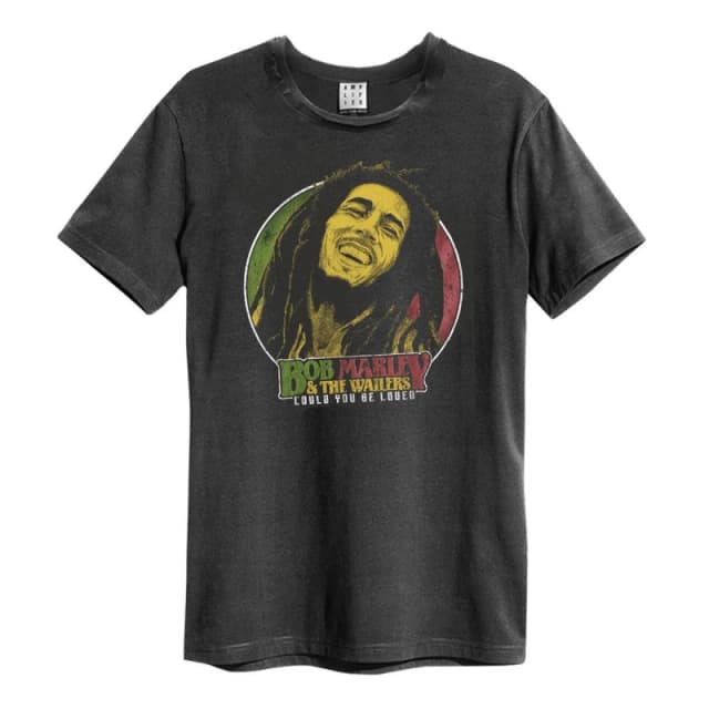 Amplified Amplified Men Will You Be Loved Bob Marley T-Shirt in Charcoal Size: Small Charcoal S Male 5063470345632