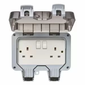 Zinc 2 Gang IP66 13A Socket