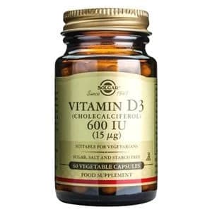 Solgar Vitamin D3 600 IU 15 amp181g Vegetable Capsules 60 capsules