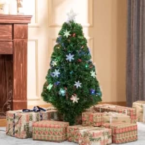 Prelit Fibre Optic Artificial Christmas Tree 120cm, Green
