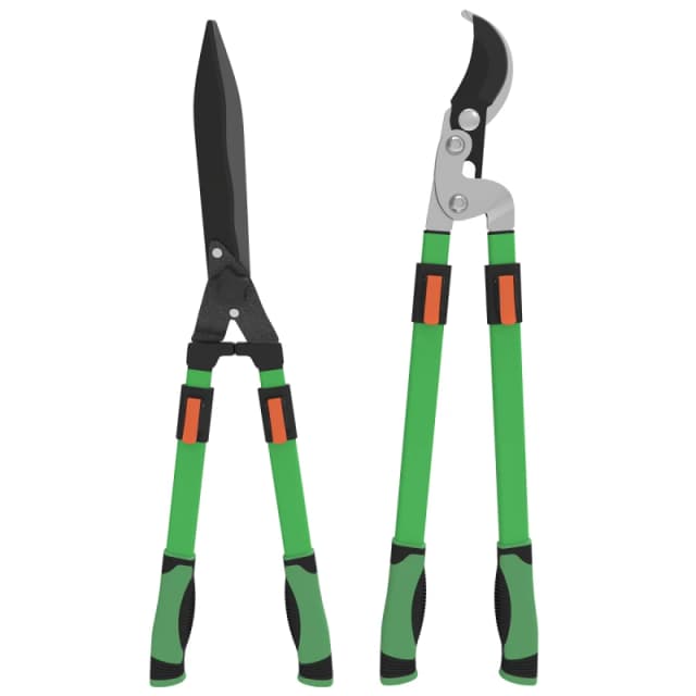Outsunny Outsunny 2 Pcs Garden Shears Set with Telescopic Extendable Handles