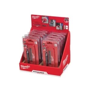 Milwaukee Power Tools SHOCKWAVE Customer Display V2 D Guide 12 Piece x 10 Packs