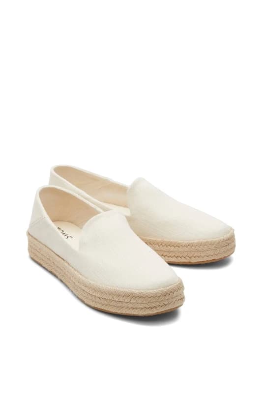 TOMS Womens Carolina Slipper in Natural Size: 8 Natural Female 8