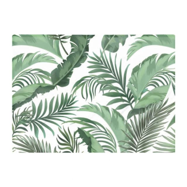 Warren Reed Designer Trendy Tropical Leaves Glass Chopping Board