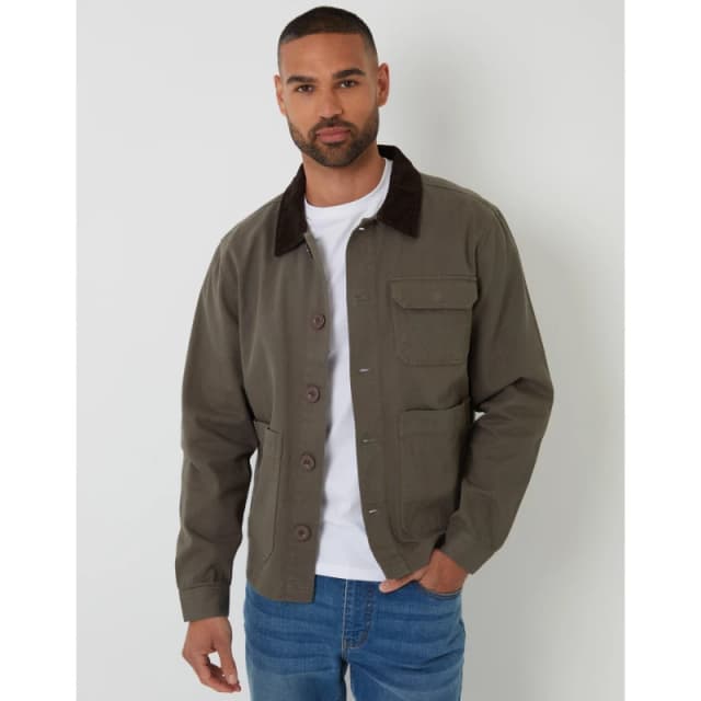 Threadbare Mens Stine Insulated Hooded Parka Khaki male Small