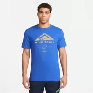 Nike Dri-FIT Mens Trail Running T- Shirt - Blue