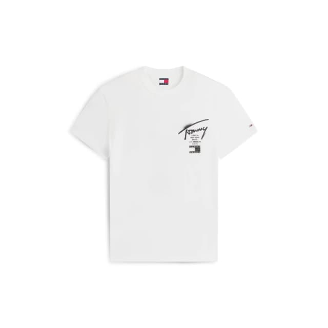 Tommy Jeans Back Flag Logo T-Shirt Sig Ecru male S