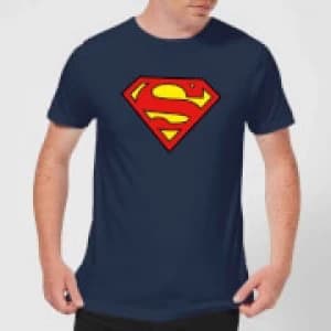 Justice League Superman Logo Mens T-Shirt Navy