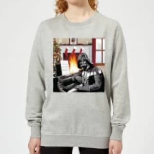 Star Wars Darth Vader Piano Player Womens Christmas Sweatshirt - Grey - 3XL