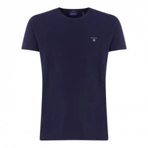 Gant Crew Logo T Shirt - Navy 433