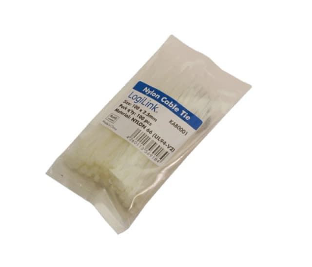 LogiLink KAB0001 cable tie Nylon White