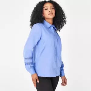Biba Puff Sleeve Shirt - Blue