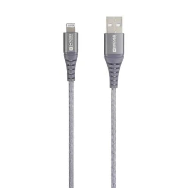 Skross USB Kabel to Lightning Cable Braiding 1.20m space gray -...