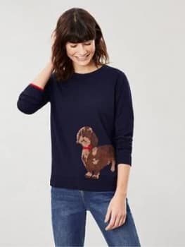 Joules Crew Neck Intarsia Jumper - Navy