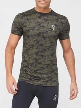 Gym King Sport Tact T-Shirt - Khaki/Camo