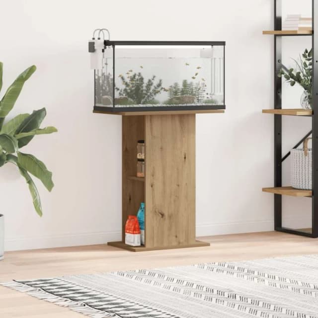 vidaXL Aquarium Stand Artisan Oak 36x60.5x72.5cm Engineered Wood, Brown 857289