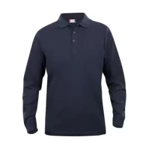 Clique Mens Classic Lincoln Long-Sleeved Polo Shirt (3XL) (Dark Navy)